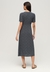 PRINT BUTTON SS MIDI TEA DRESS