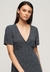 PRINT BUTTON SS MIDI TEA DRESS