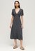 PRINT BUTTON SS MIDI TEA DRESS