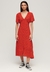 PRINT BUTTON SS MIDI TEA DRESS