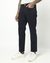 Cotton Stretch Slim Straight Solid Navy Trouser