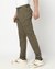 Cotton Stretch Slim Tapered Solid Green Trouser
