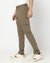 Cotton Stretch Cargo Fit Solid Brown Trouser