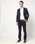 Cotton Stretch Satin Finish Slim Tapered Solid Navy Trouser