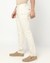 Cotton Stretch Satin Finish Slim Tapered Solid Beige Trouser