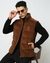 Cotton Stretch Corduroy Regular Fit Solid Brown Jacket