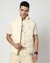 Cotton Stretch Corduroy Regular Fit Solid Off-White Jacket