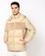 Solid Regular Fit Puffer Beige Jacket