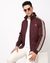 Solid Regular Fit Red Bomber Jacket
