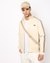 Solid Regular Fit Bomber Beige Jacket