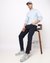 Cotton Stretch Slim Fit Solid Blue Denim