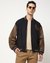 Wool Blend Regular Fit Solid Navy Jacket