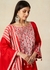 Red A Line Kurta