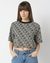 MONOCHROME AOP CROP TEE