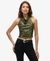 COWL HALTER NECK SEQUIN TOP