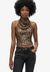 COWL HALTER NECK SEQUIN TOP