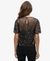 SHEER SHORT SLEEVE SEQUIN TOP