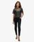 SHEER SHORT SLEEVE SEQUIN TOP