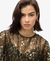 SHEER SHORT SLEEVE SEQUIN TOP