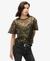 SHEER SHORT SLEEVE SEQUIN TOP