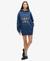 LUXE METALLIC LOGO HOOD DRESS