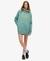 LUXE METALLIC LOGO HOOD DRESS