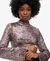 LS PRINTED SEQUIN MINI DRESS