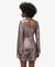 LS PRINTED SEQUIN MINI DRESS