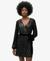 SEQUIN VELVET WRAP MINI DRESS