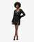 SEQUIN VELVET WRAP MINI DRESS