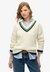 OVERSIZED V NECK CRICKET KNIT