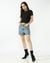 ROUND NECK CROP RIB TEE