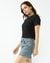 ROUND NECK CROP RIB TEE
