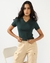 V- NECK CROP RIB TEE