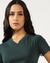 V- NECK CROP RIB TEE