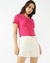 V- NECK CROP RIB TEE