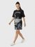 CRANE PRINT JERSEY DRESS