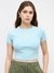 CROP EMBROIDERED OVERDYED SURF TEE