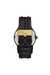 Black Streamline Three-Hand Black Leather Watch