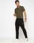 Solid Regular Fit Black Track Pant