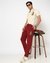 Solid Regular Fit Red Track Pant
