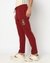 Solid Regular Fit Red Track Pant