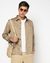 Cotton Solid Relaxed Fit Khaki Shacket with Stretch