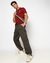 Cotton Solid Relaxed Fit Green Cargo Trouser with Stretch