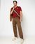 Cotton Solid Relaxed Fit Brown Cargo Trouser with Stretch