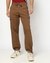 Cotton Solid Relaxed Fit Brown Cargo Trouser with Stretch