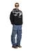 Black Sweatshirt with distressed flocked logo