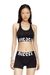 Black Sports bra with cut-off logo
