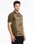 Brown Polo shirt with water print logo