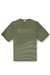 Olive Green Laser-faded logo T-shirt
